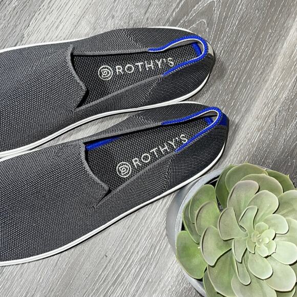 Rothys steel gray size 7.5 woman’s slides on sneakers - Picture 4 of 11